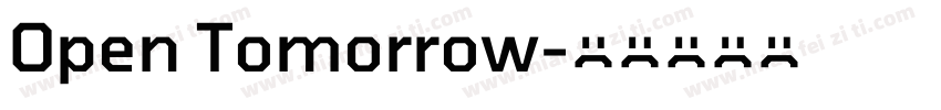 Open Tomorrow字体转换